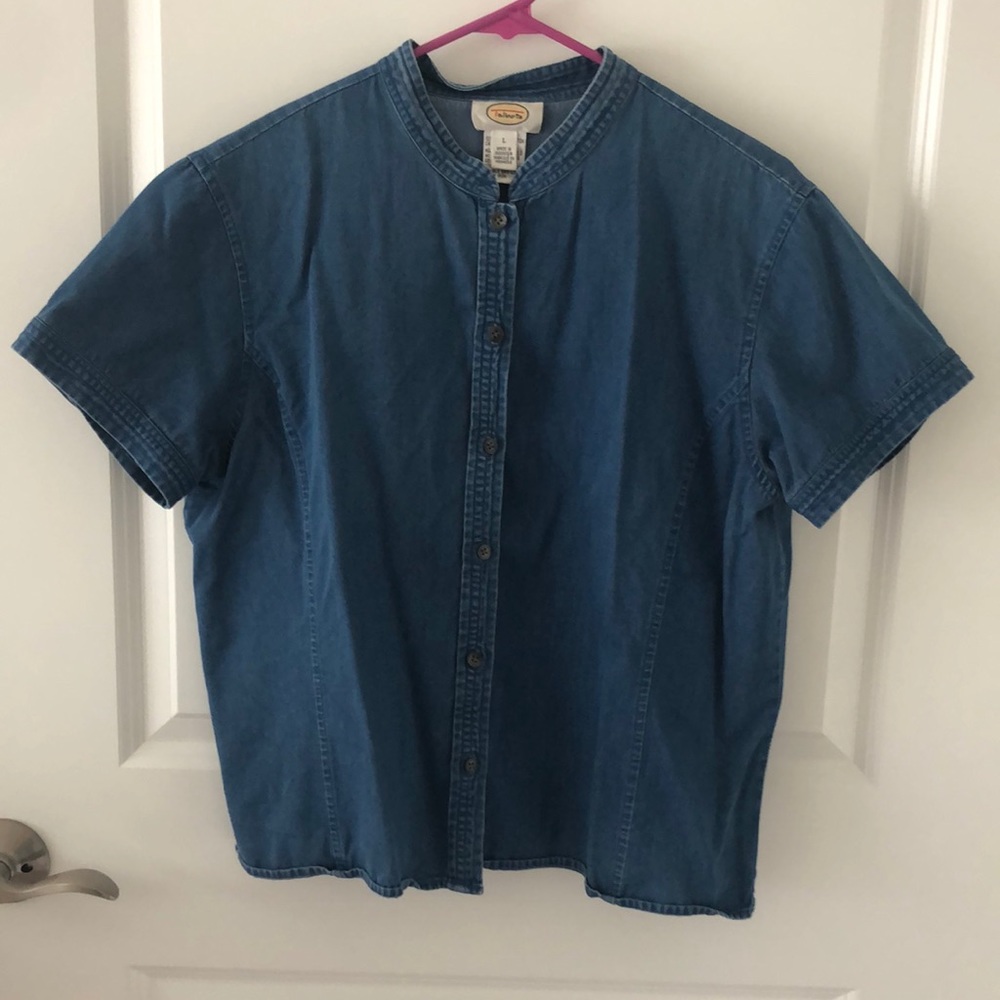 Denim Button Down Blouse